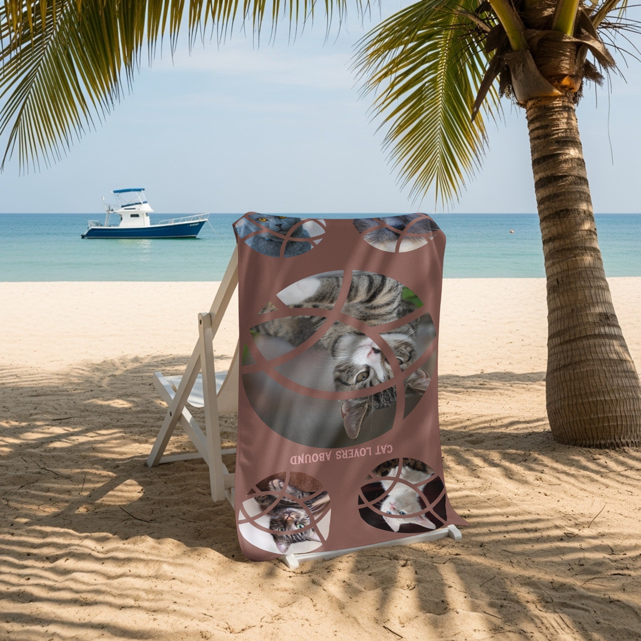 Adorable Cat Lovers Abound Beach Towel product type