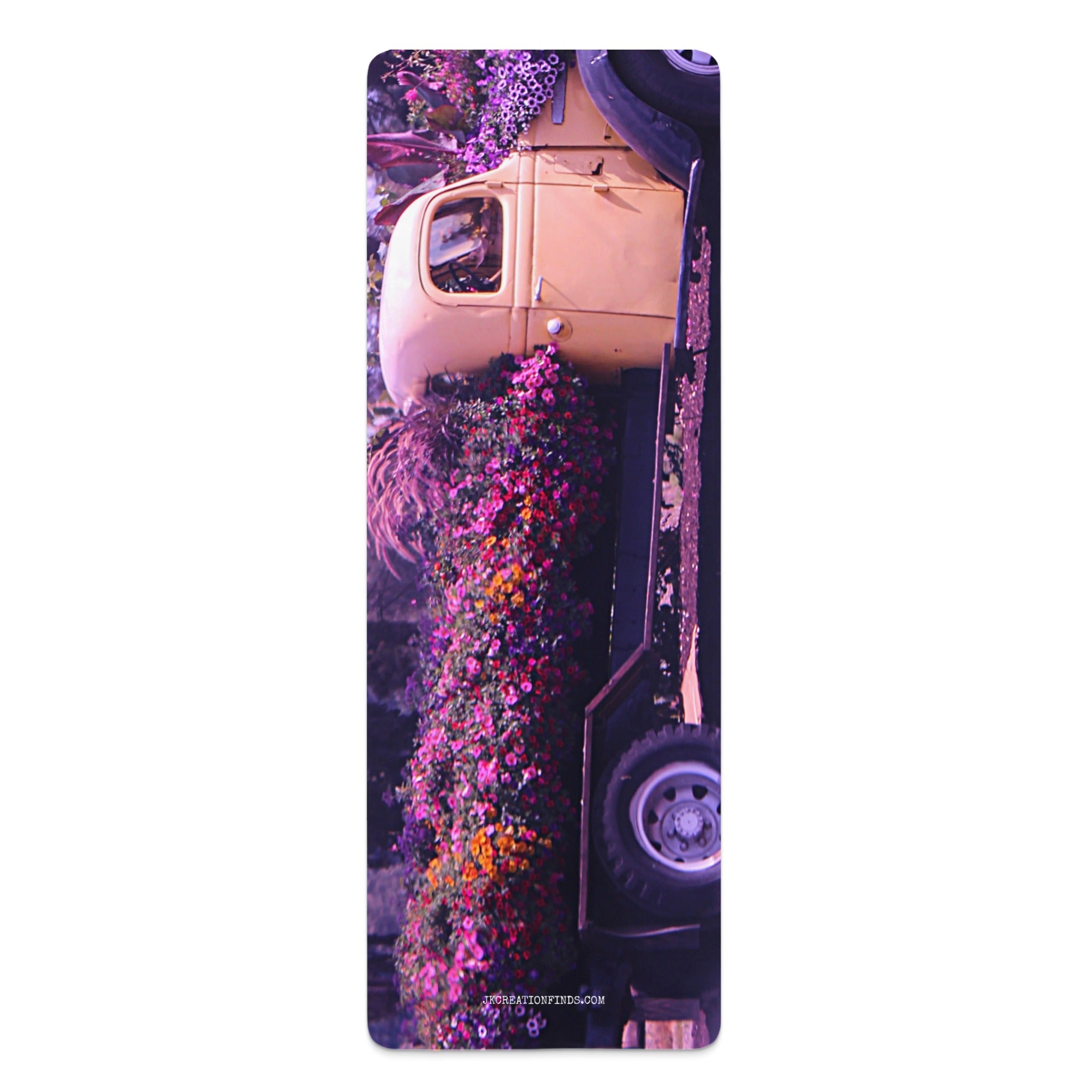 Vintage Yellow Truck Surrounded by Flowers product type