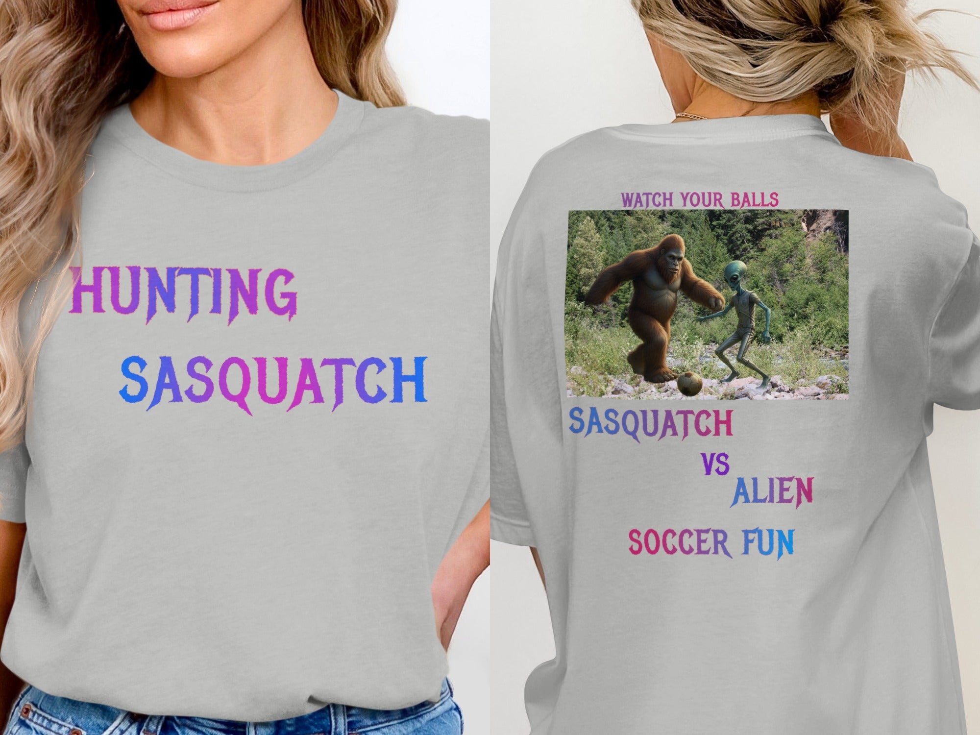 Hunting Sasquatch Watch Your Balls Soccer Fun Shirt