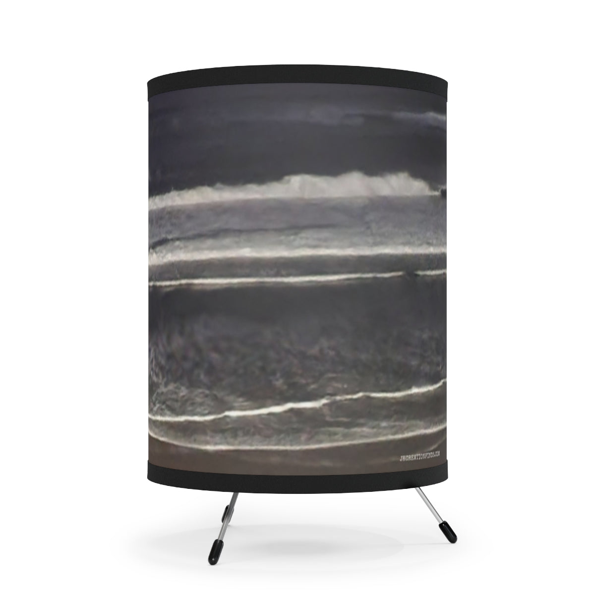 Abstract Ocean Waves Pattern Drum Lamp Shade