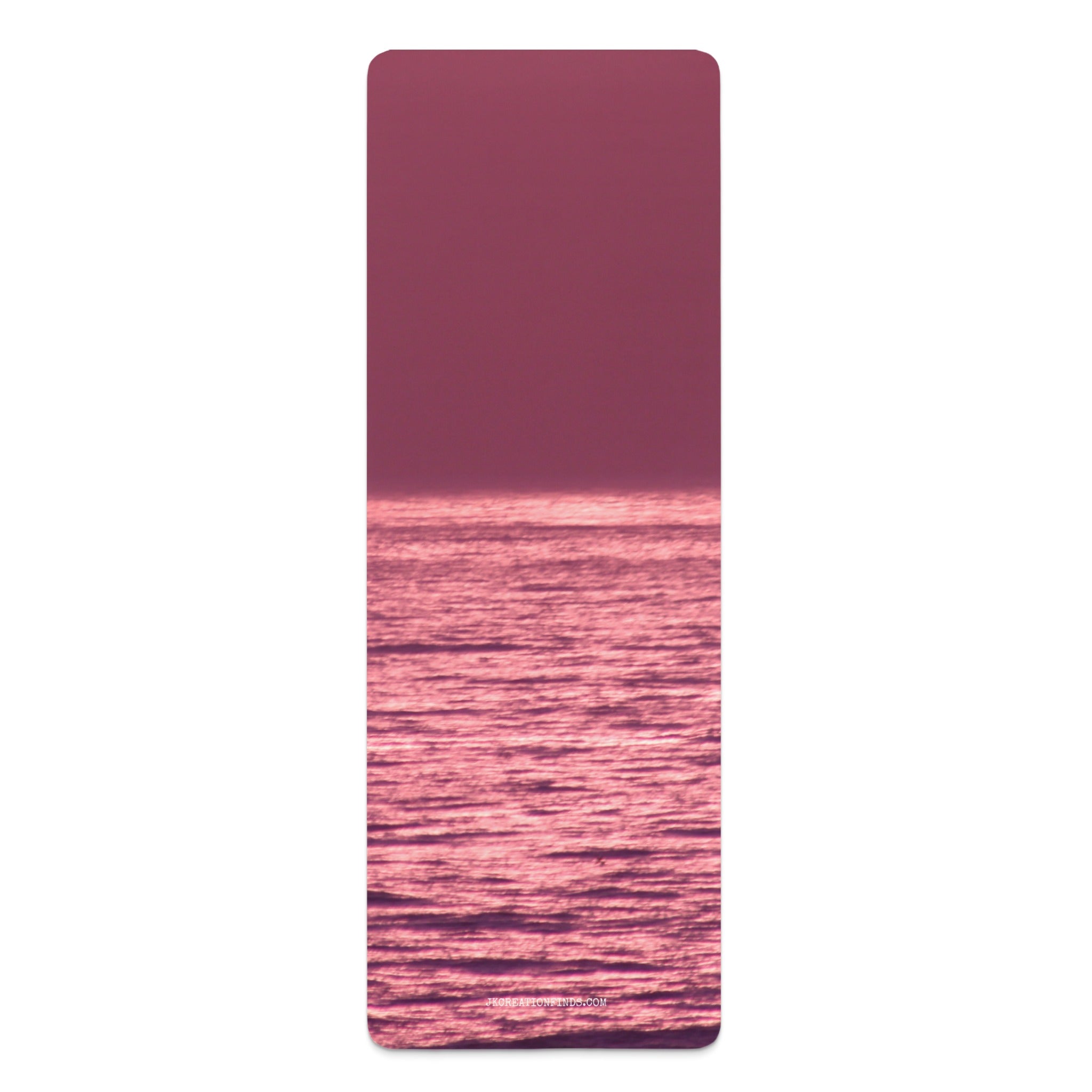 Serene Pink Ocean Scene Fitness Mat Product