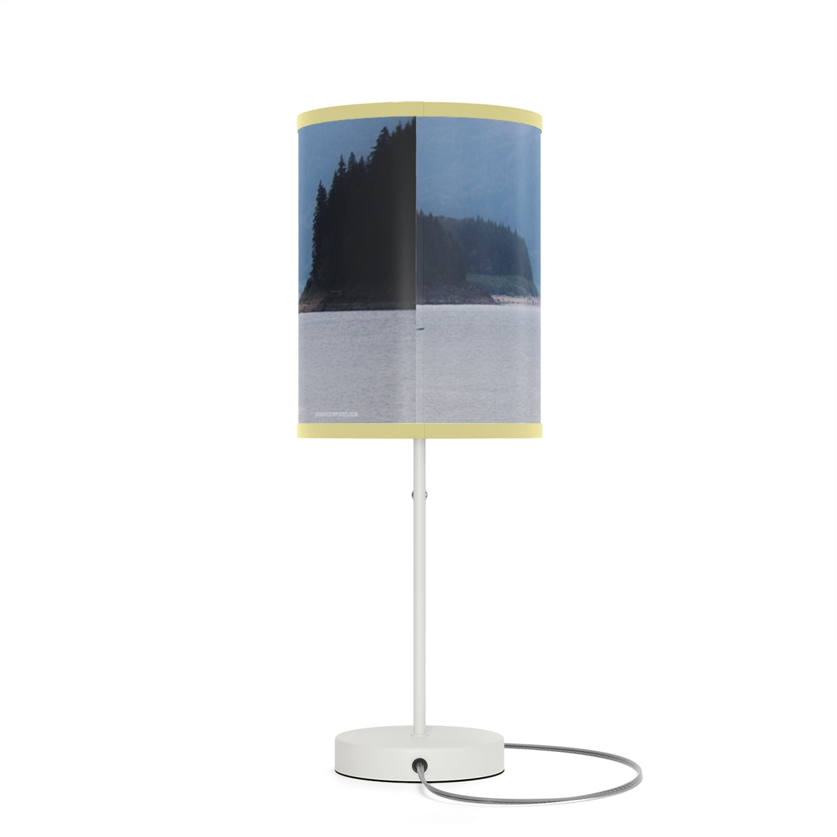 Scenic Island Lampshade Table Lamp for Interior Decor