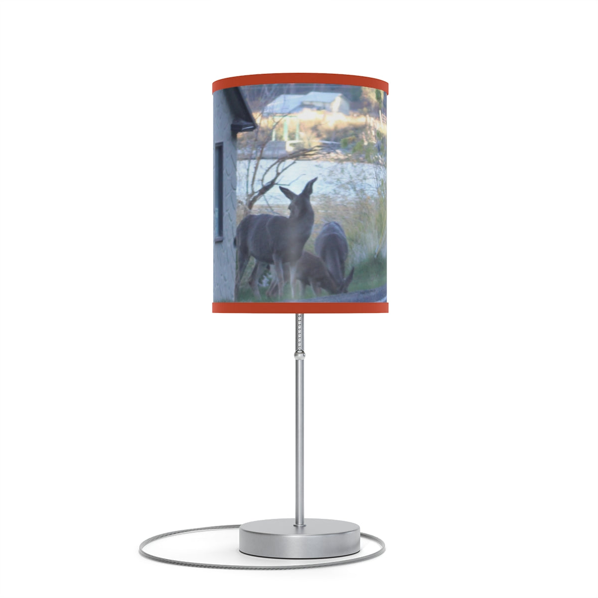 Deer Family Scene Table Lamp for Home Décor
