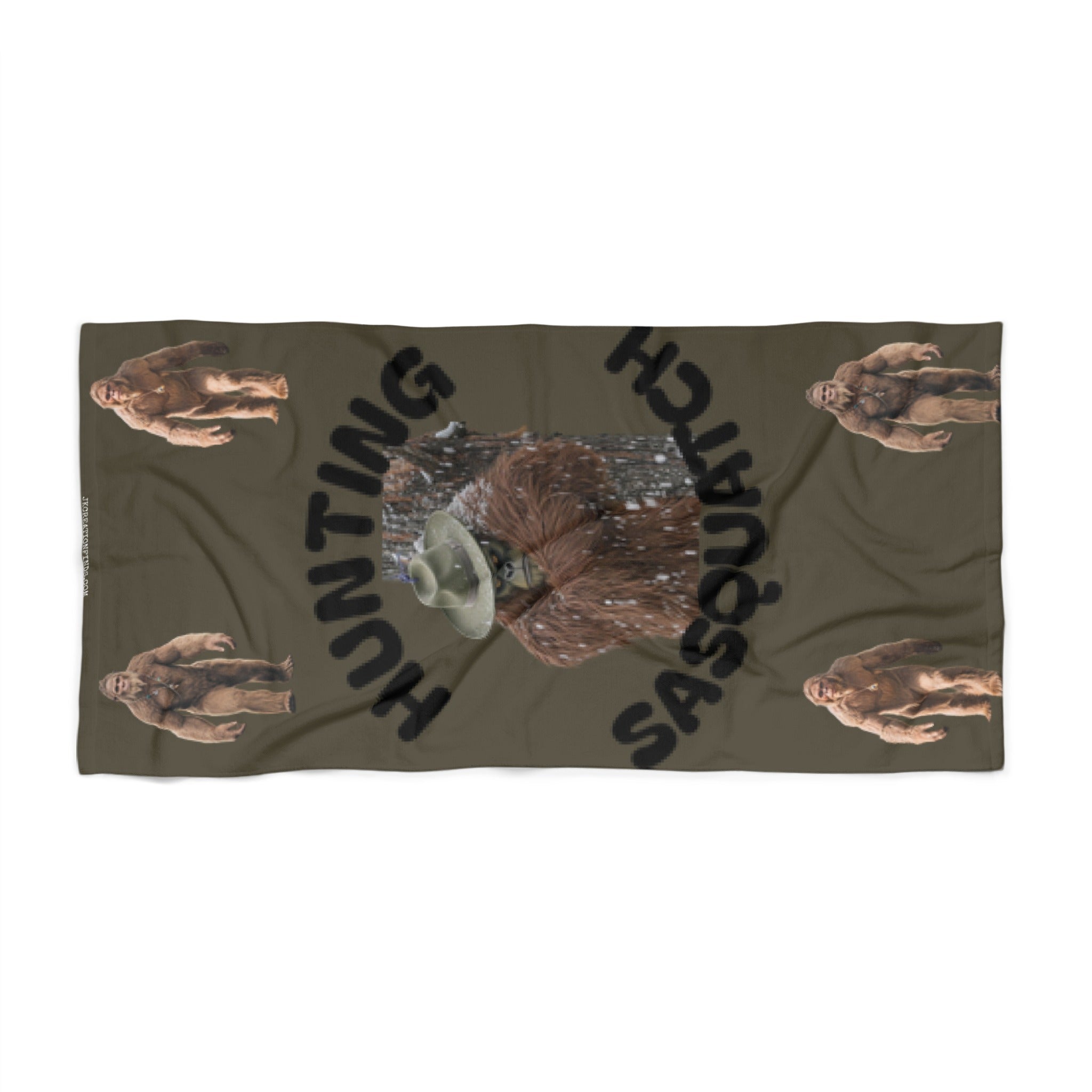 Hunting Sasquatch Towel with Bigfoot Art product