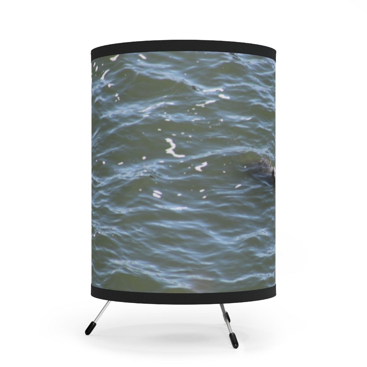 Abstract Ocean Waves Lampshade Decor Accent Piece