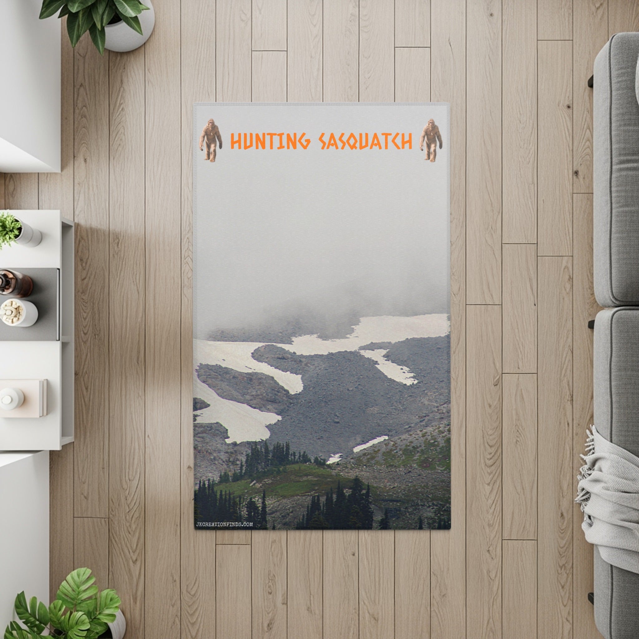 Hunting Sasquatch Design Room Rug product type