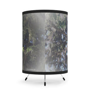 Nature-Inspired Realistic Tree Print Cylinder Lamp