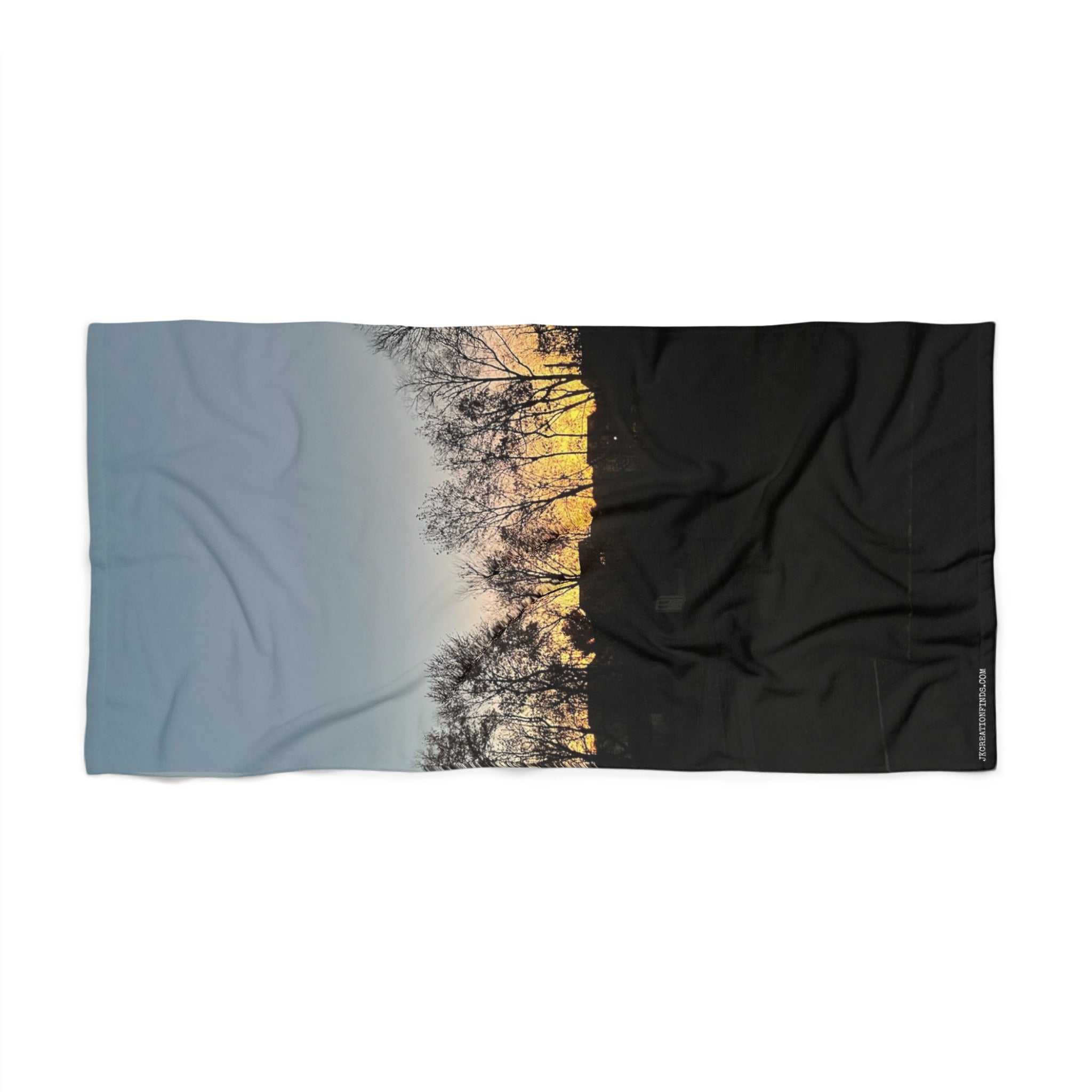 Forest Sunset Sky Scene Art Beach Towel product