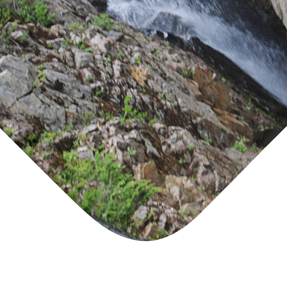 Breathtaking Rocky Terrain with Cascading Water Scene