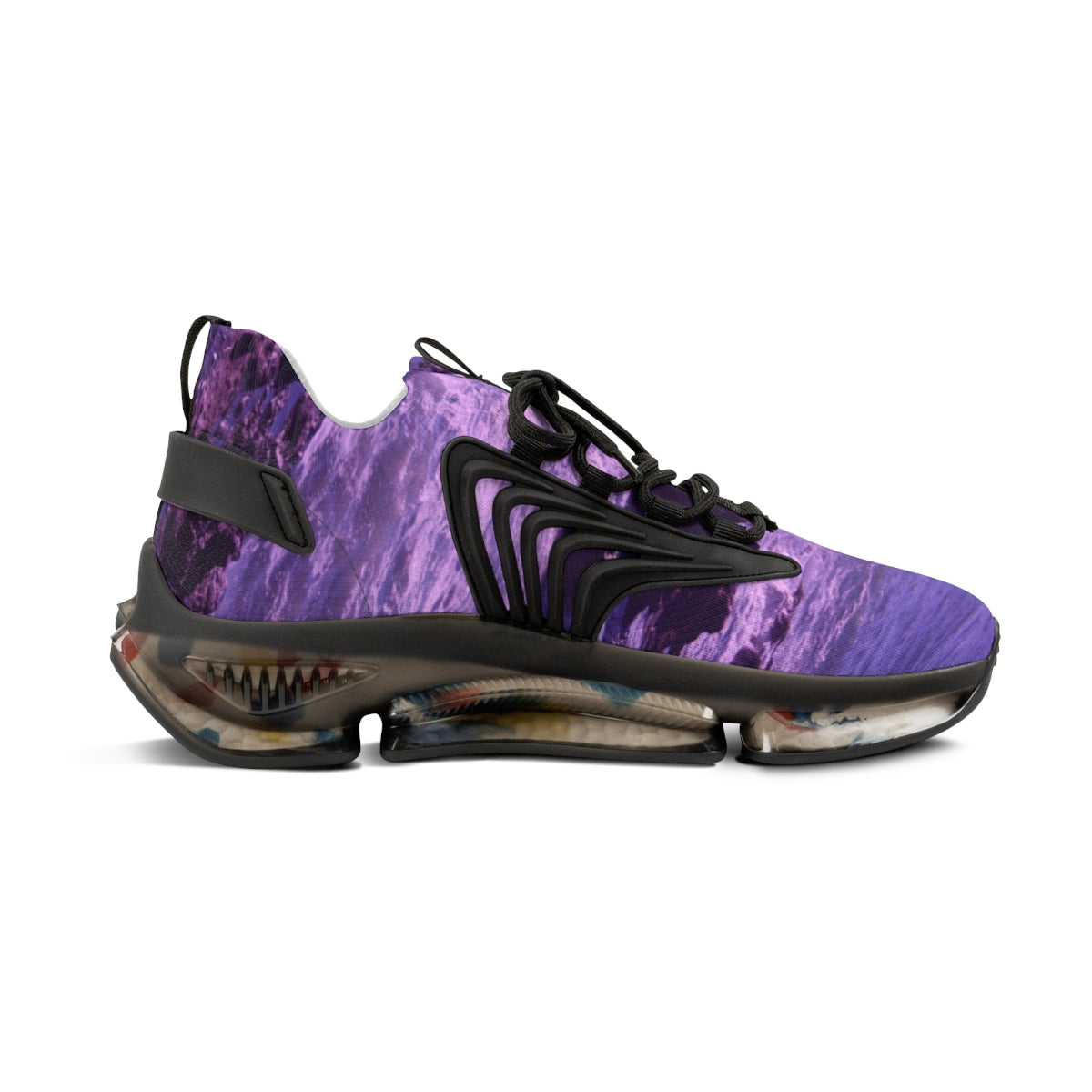 Eye-catching Purple and Black Stylish Sneakers