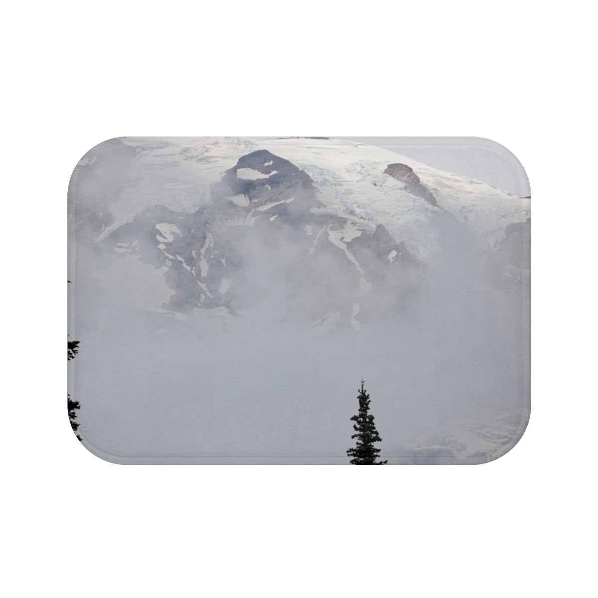 Misty Snowy Mountain Scenic Non-Slip Bath Mat