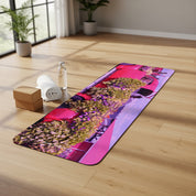 Beautiful Pink Yoga Mat with Floral Design product type