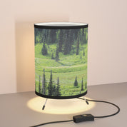 Scenic Forest Path Design Cylinder Lamp