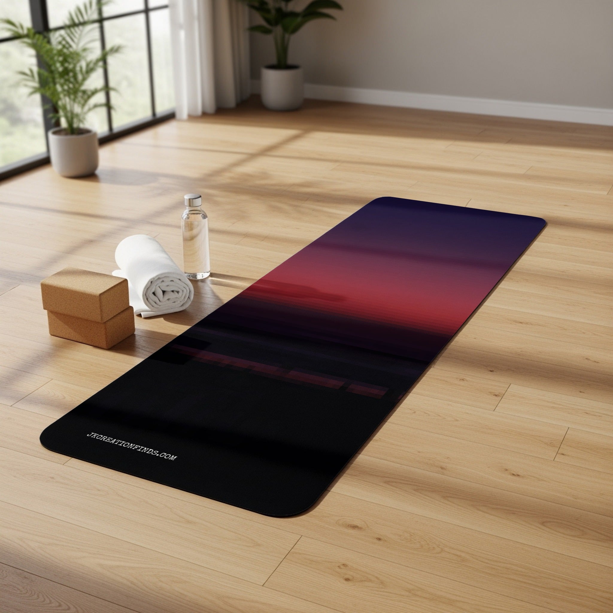 Sunset Gradient Yoga Mat for Meditation Fitness product