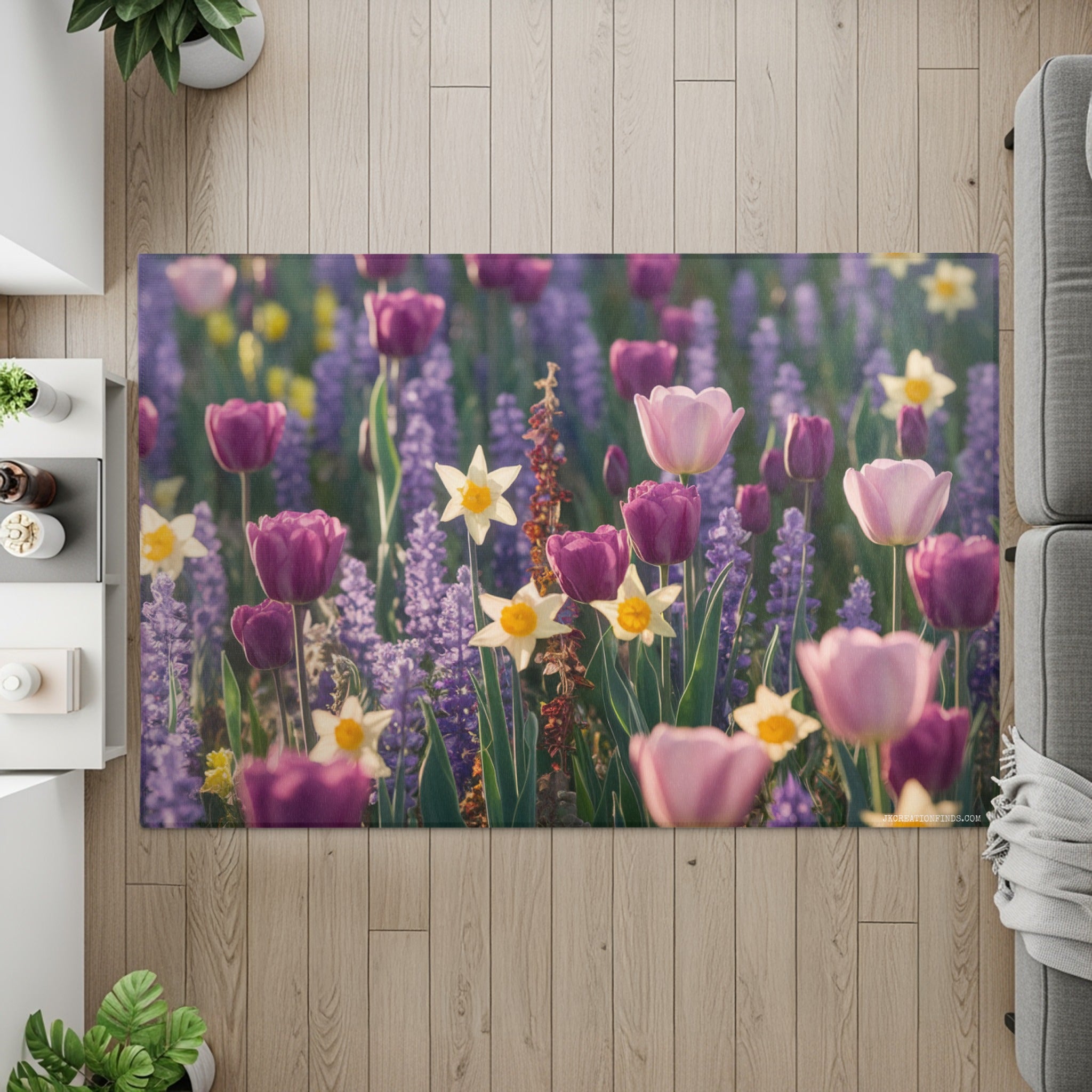 Beautiful Spring Flowers Printed Rug Product
