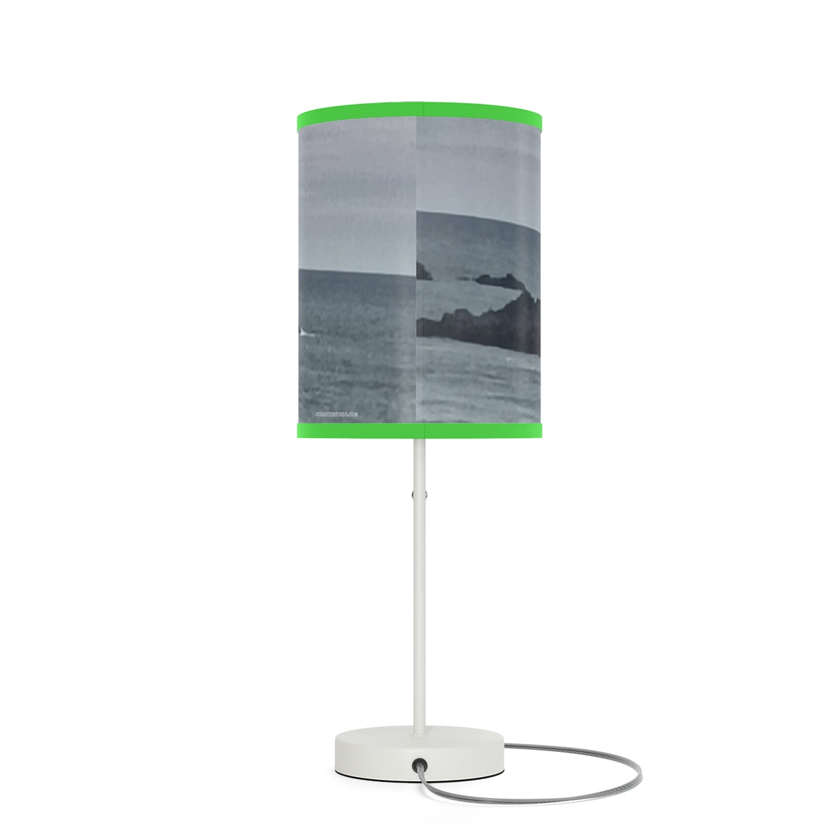 Modern Decorative Lamp with Coastal Beach Scene
