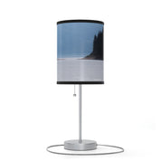 Tranquil Lakeside Scene with Forest Table Lamp