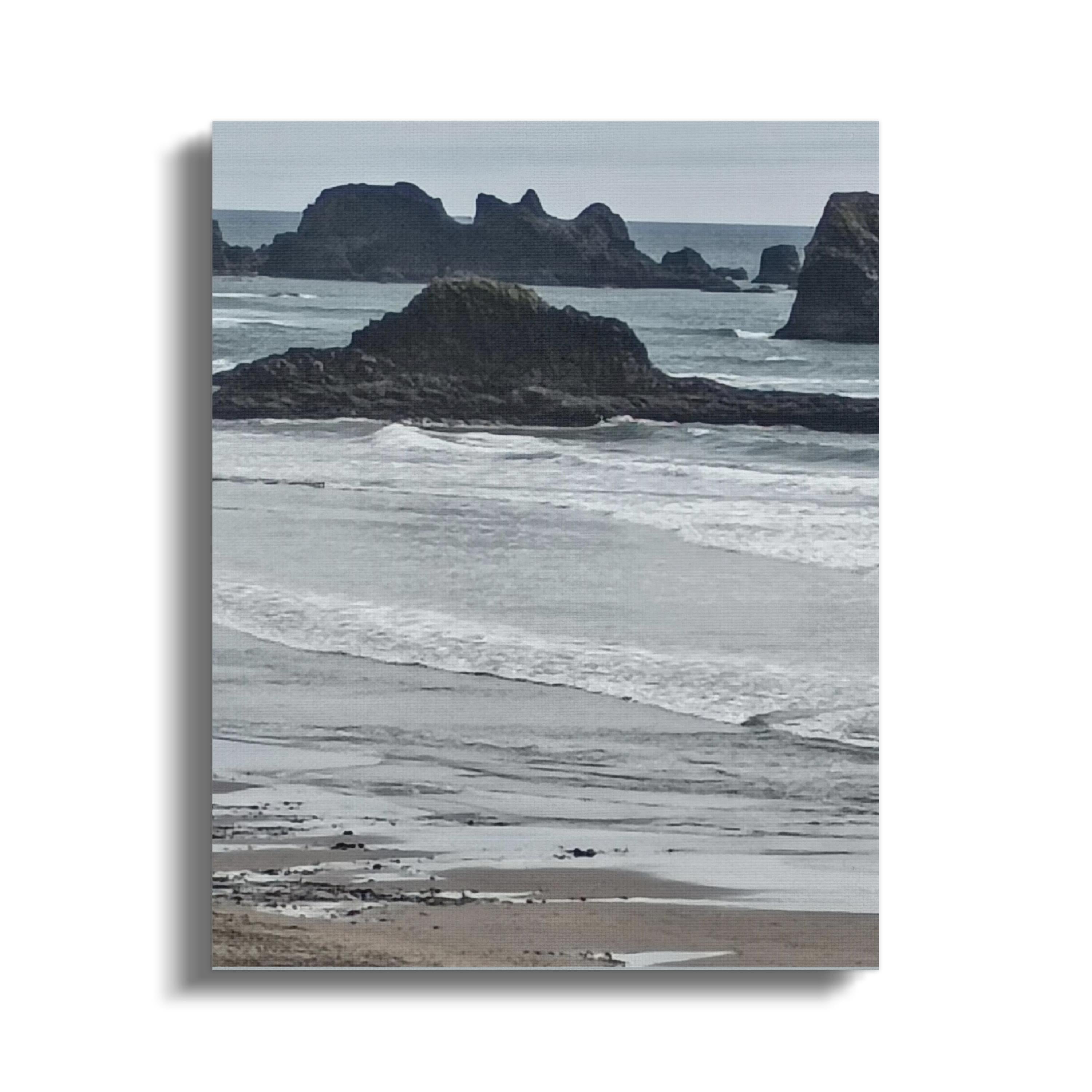 Coastal Rocky Shoreline Canvas Wall Art product type