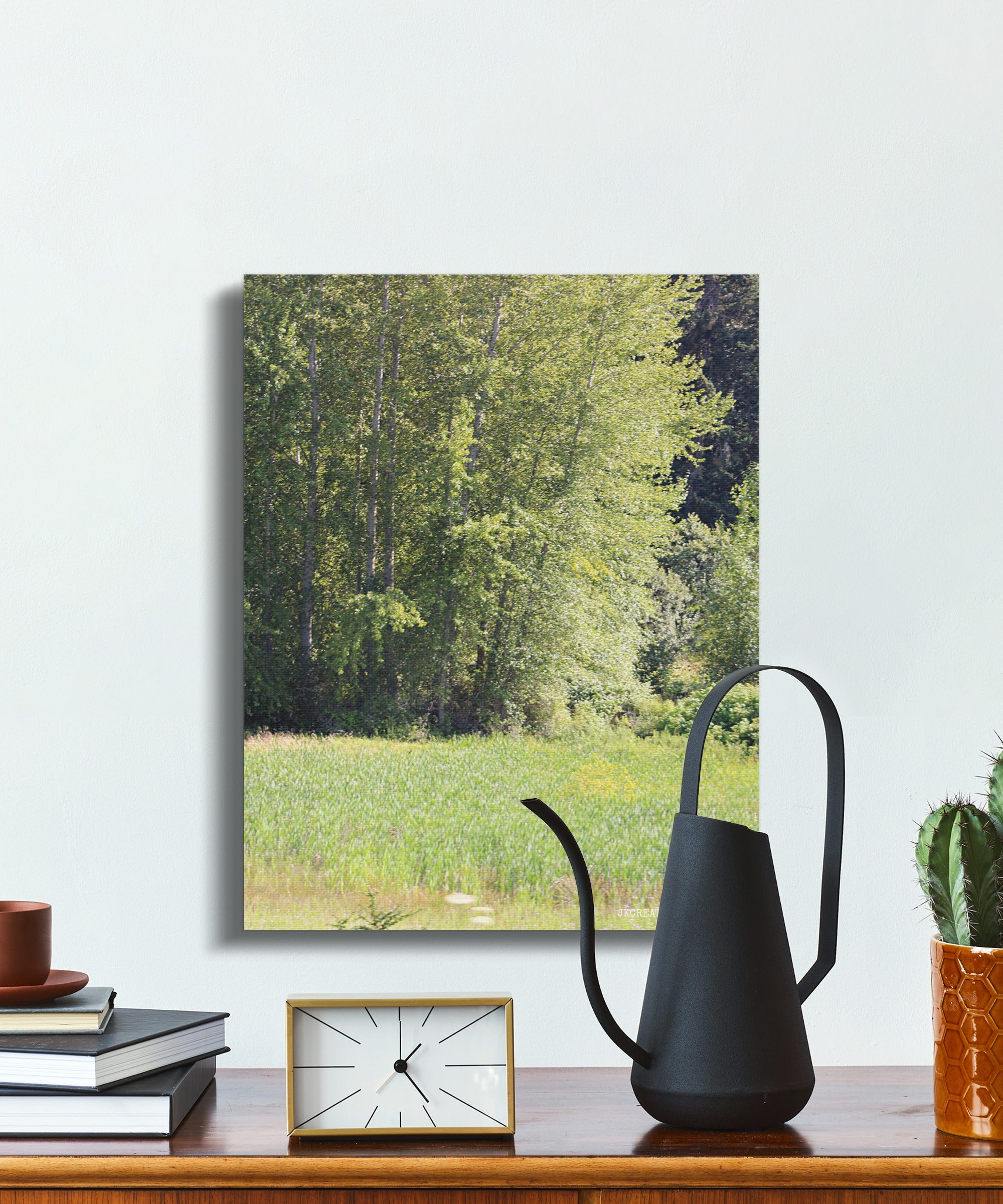 Serene Green Forest Landscape Wall Art product