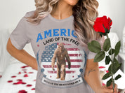 America Land of the Free Sasquatch T-Shirt product
