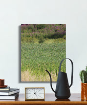 Vibrant Green and Purple Nature Canvas Print product
