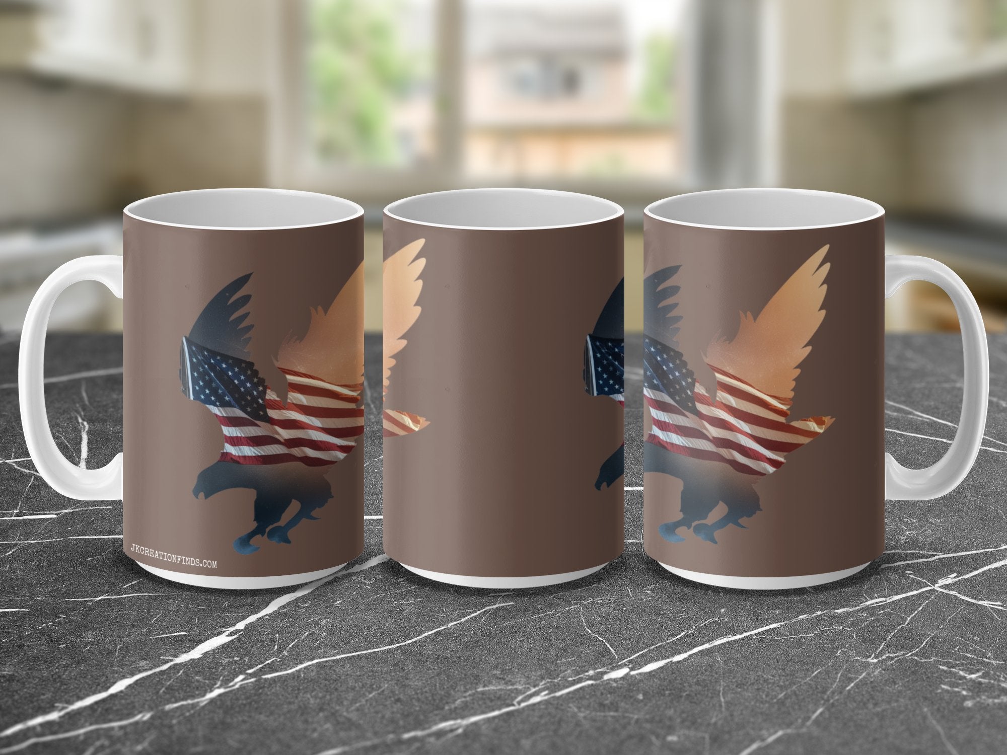 Bald Eagle American Flag Coffee Mug Patriotic Gift for USA Lovers Uniq – JK  Creation Finds