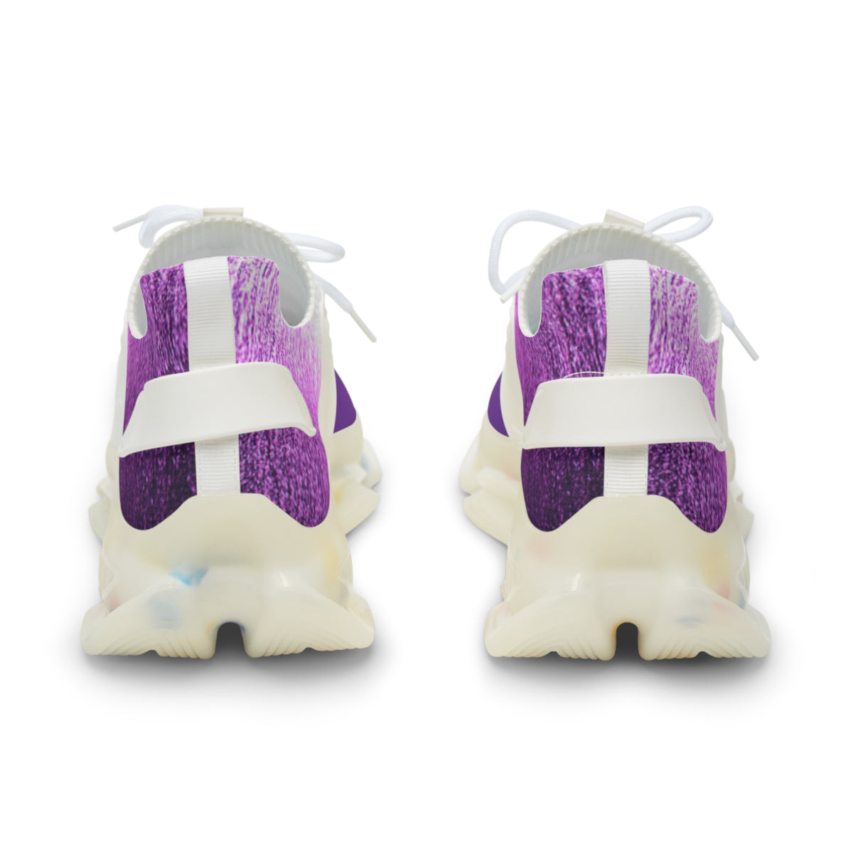 Stylish Sneakers with Purple and White Design