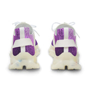 Stylish Sneakers with Purple and White Design