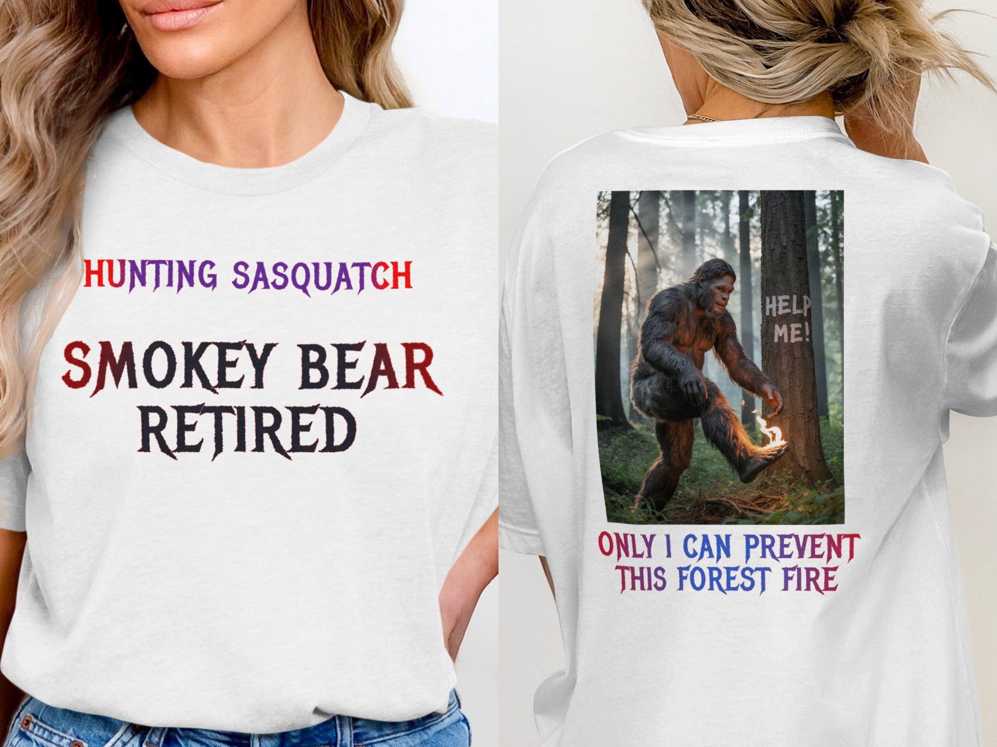 Hunting Sasquatch Smokey Bear Retired T-shirt product