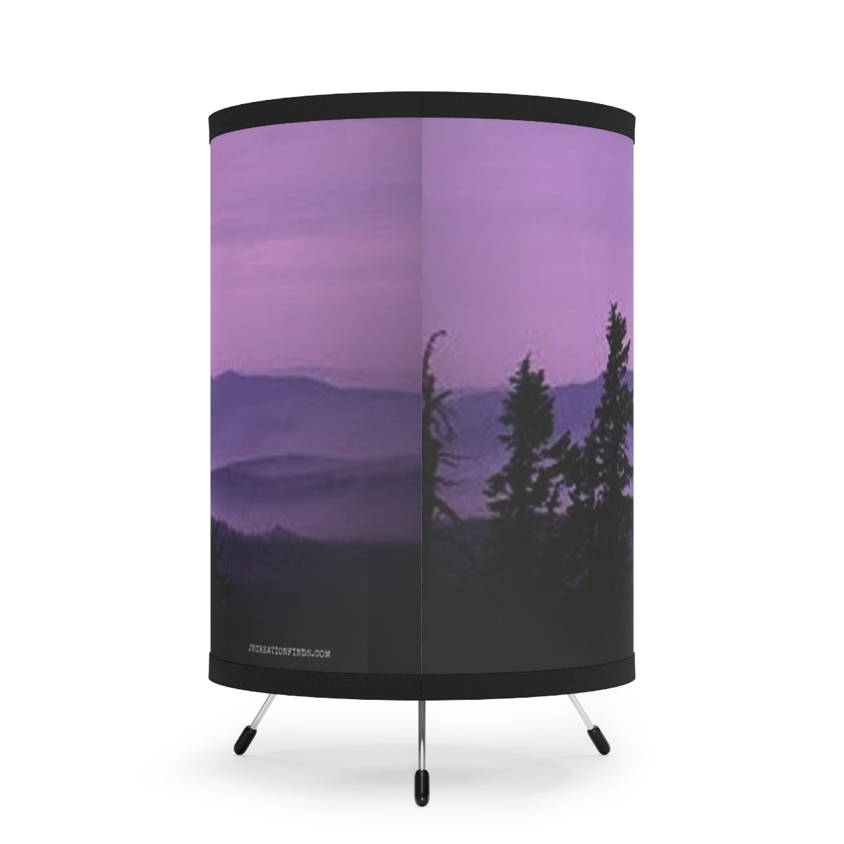 Purple Mountain Forest Silhouette Lamp Shade
