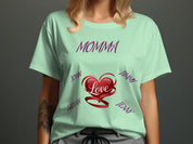 Personalized Momma Heart Love Graphic Shirt product
