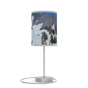 Snowy Mountain Scene Desk Lamp Decor Accessory