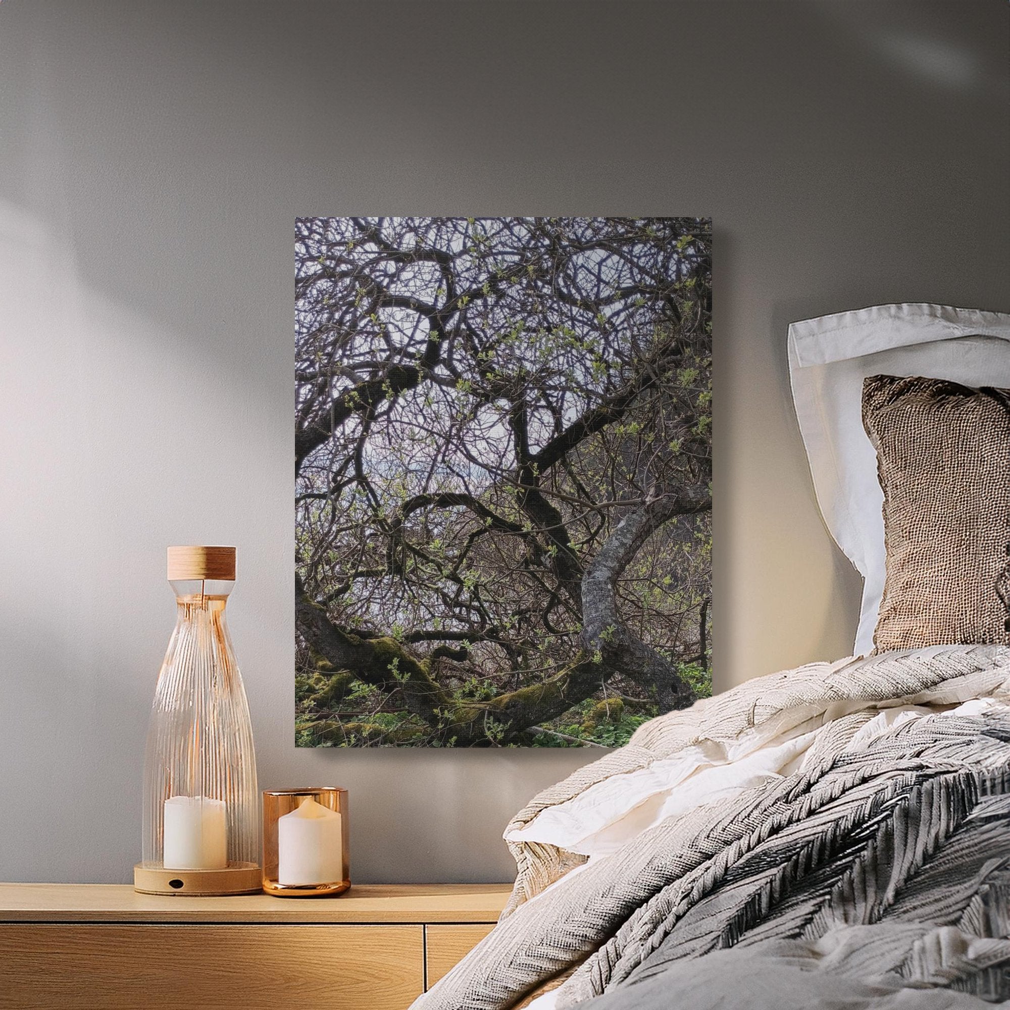 Abstract Nature Wall Art in Bedroom Decor product type
