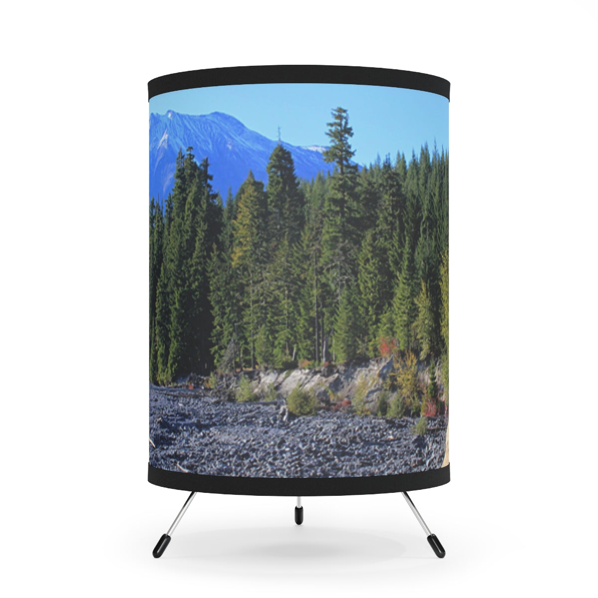 Scenic Forest and Mountain Print Lamp Shade