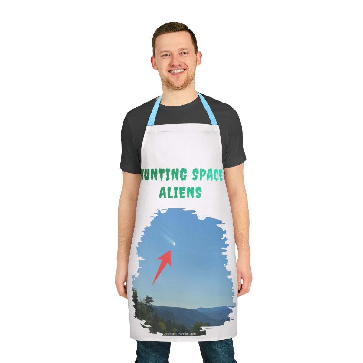 Hunting Space Aliens Design Apron for Kitchen Use