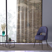 Butterfly Window Curtain, Nature Inspired Drapes, Insect Art Home Decor, Earth Tone Window Panels, Bohemian Style Curtains, Rustic Design