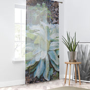 Lamb's Ear Window Curtain, Morning Dew Drops Pattern, Nature Inspired, Modern Home Decor, Unique Window Coverings, Botanical Print, Garden