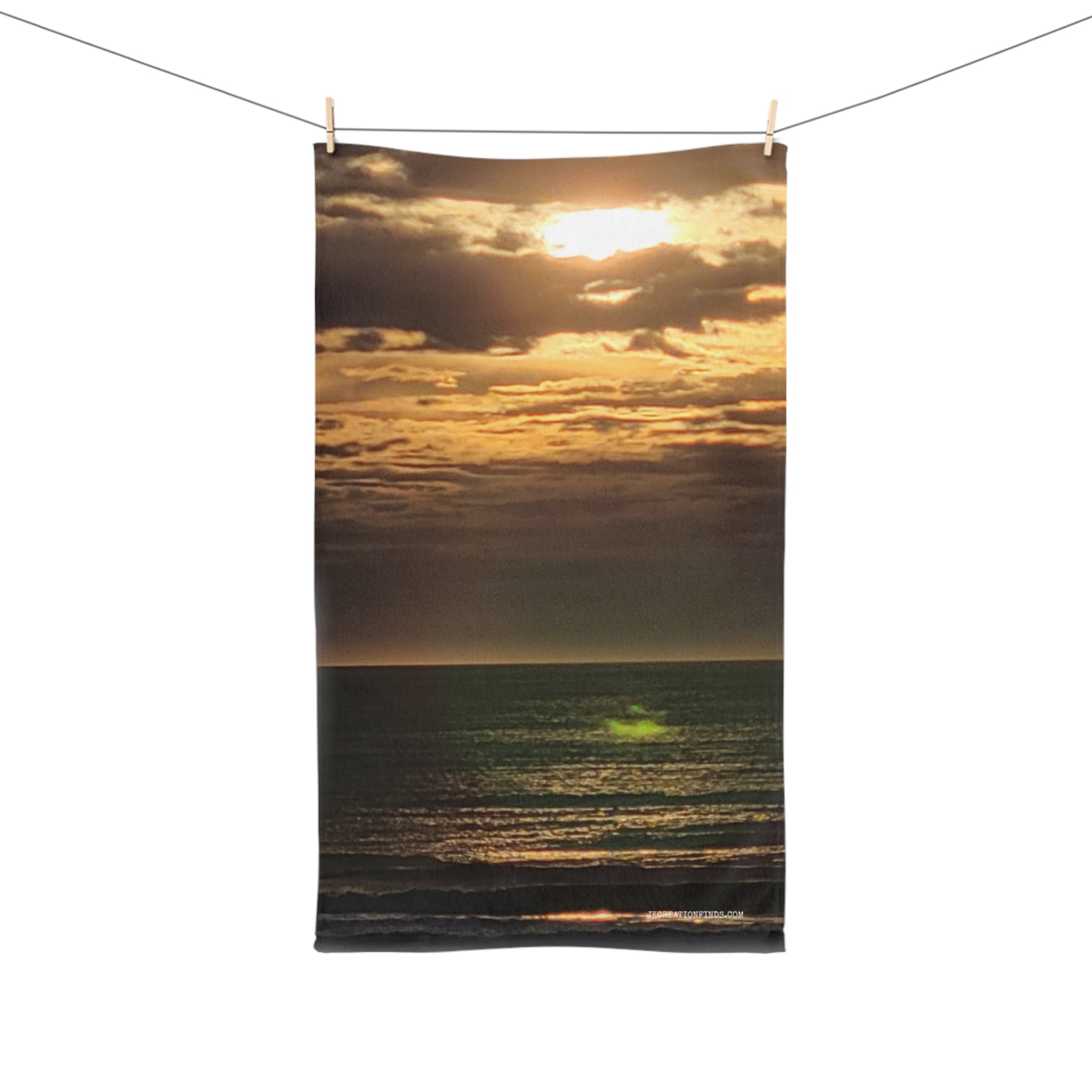 Sunset Over Ocean with Lush Clouds Tapestry product type