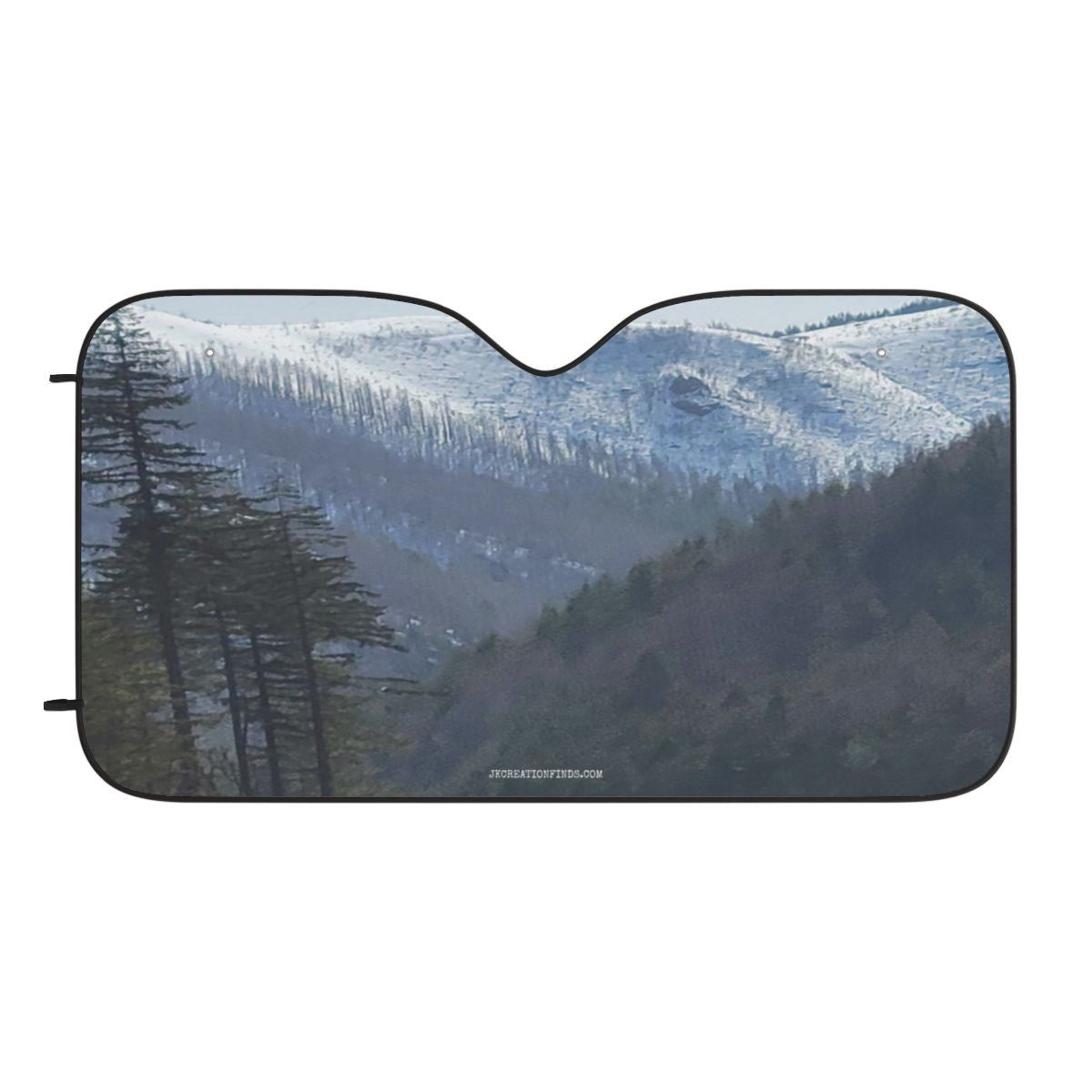 Snowy Mountain Landscape Car Sun Shade Accessory