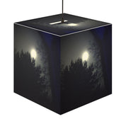 Misty Full Moon Forest Night Scene Pendant Lamp