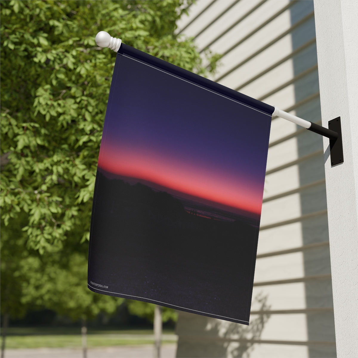 Stunning Sunset Print on Hanging Garden Flag