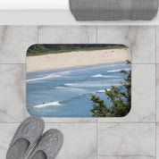 Beach Scene Bath Mat for Tranquil Bathroom Aesthetics