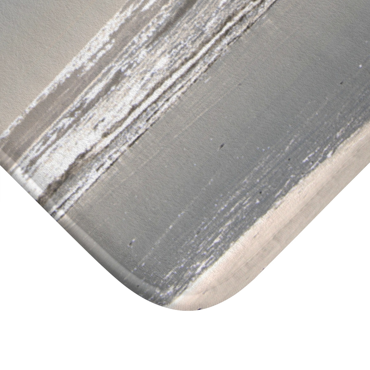 Modern Abstract Design Gray and White Bath Mat