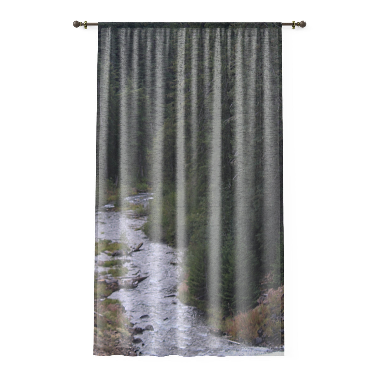 Nature Forest Stream Scenic Curtain Decor Product