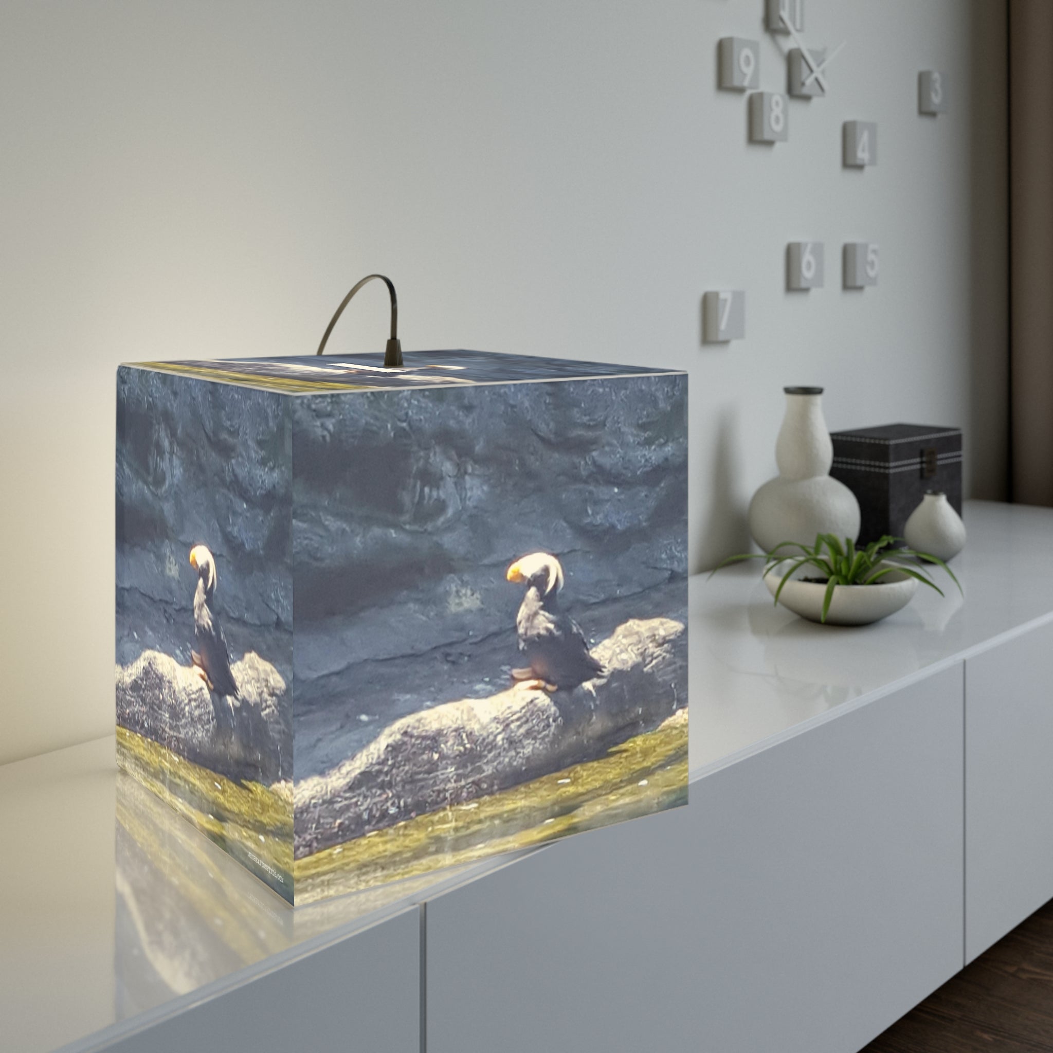 Puffin Bird Log Water Scene Decorative Table Lamp product type