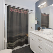 Inspiring Ocean Quote Black Shower Curtain for Bathroom