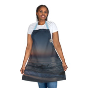 Night Ocean Theme With Shark Full Length Apron