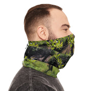 Camo Green Woodland Design Neck Gaiter for Outdoors