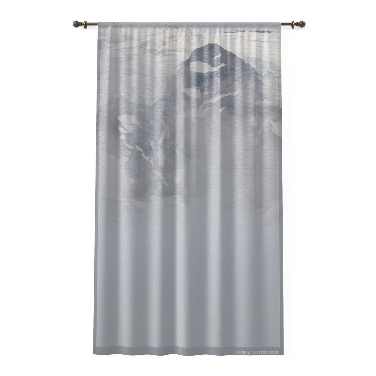 Mountain Peak Window Curtain, Snowy Mountain, Landscape, Nature Scenery, Scenic View, Custom Drapes, Room Decor, Living Room, Bedroom