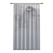 Mountain Peak Window Curtain, Snowy Mountain, Landscape, Nature Scenery, Scenic View, Custom Drapes, Room Decor, Living Room, Bedroom